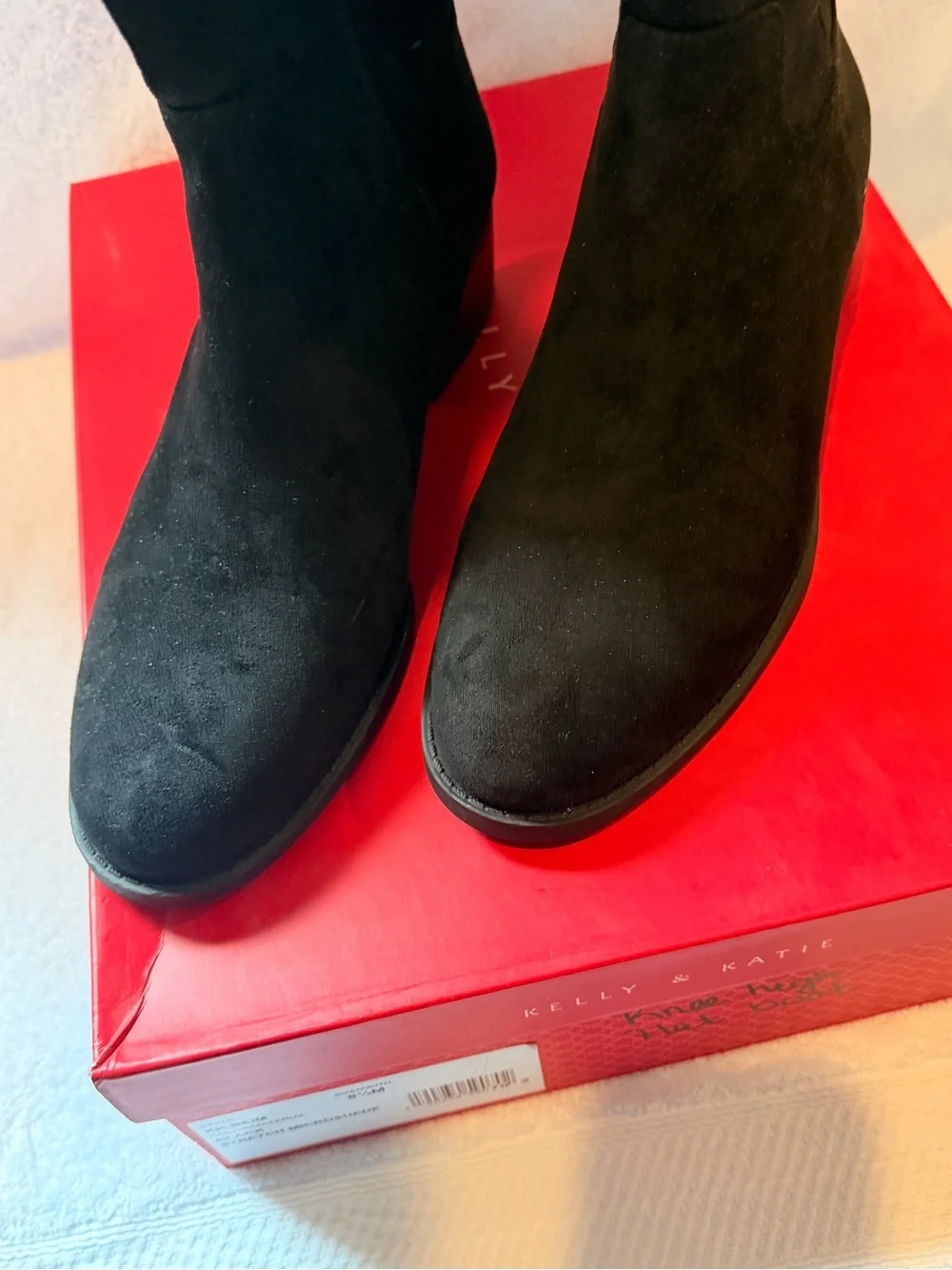 Kelly & Katie Black Over-the-Knee Suede Boots